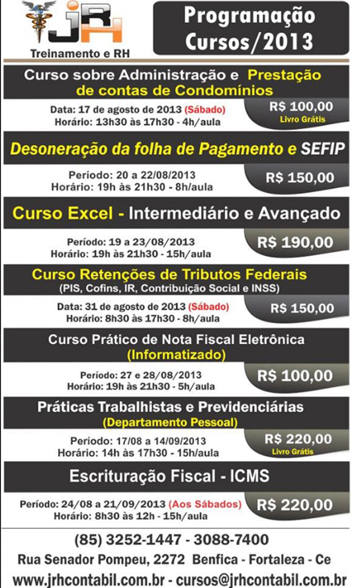 CURSOS / 2013