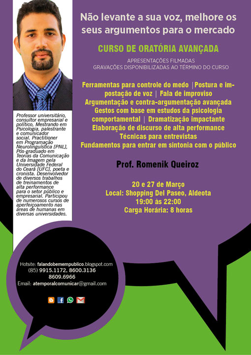 CURSO DE ORATÓRIA AVANÇADA